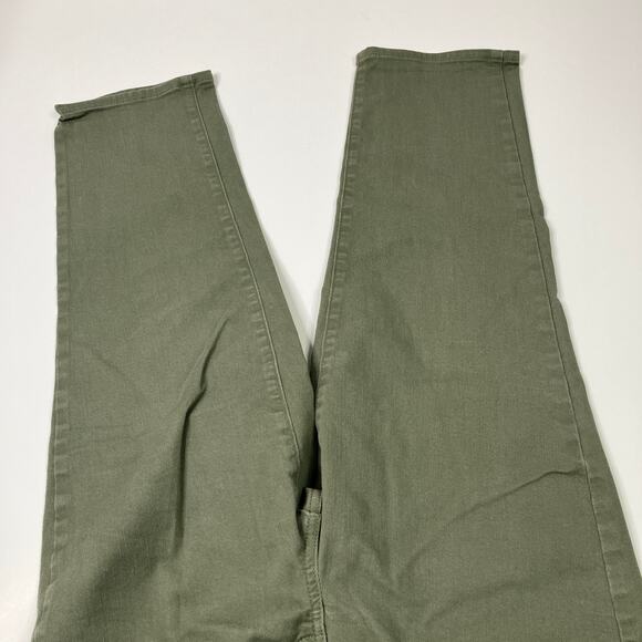 Talbots Outlet | Olive Green Capri Pants Straight Leg Crop Denim Womens 12P - Picture 4 of 7